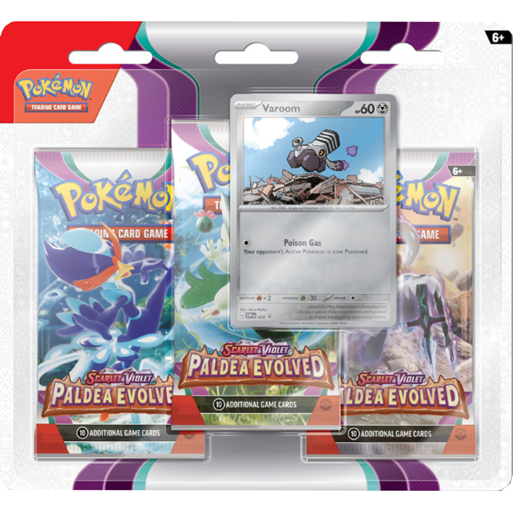 Pokémon Paldea Evolved 3 pack blister