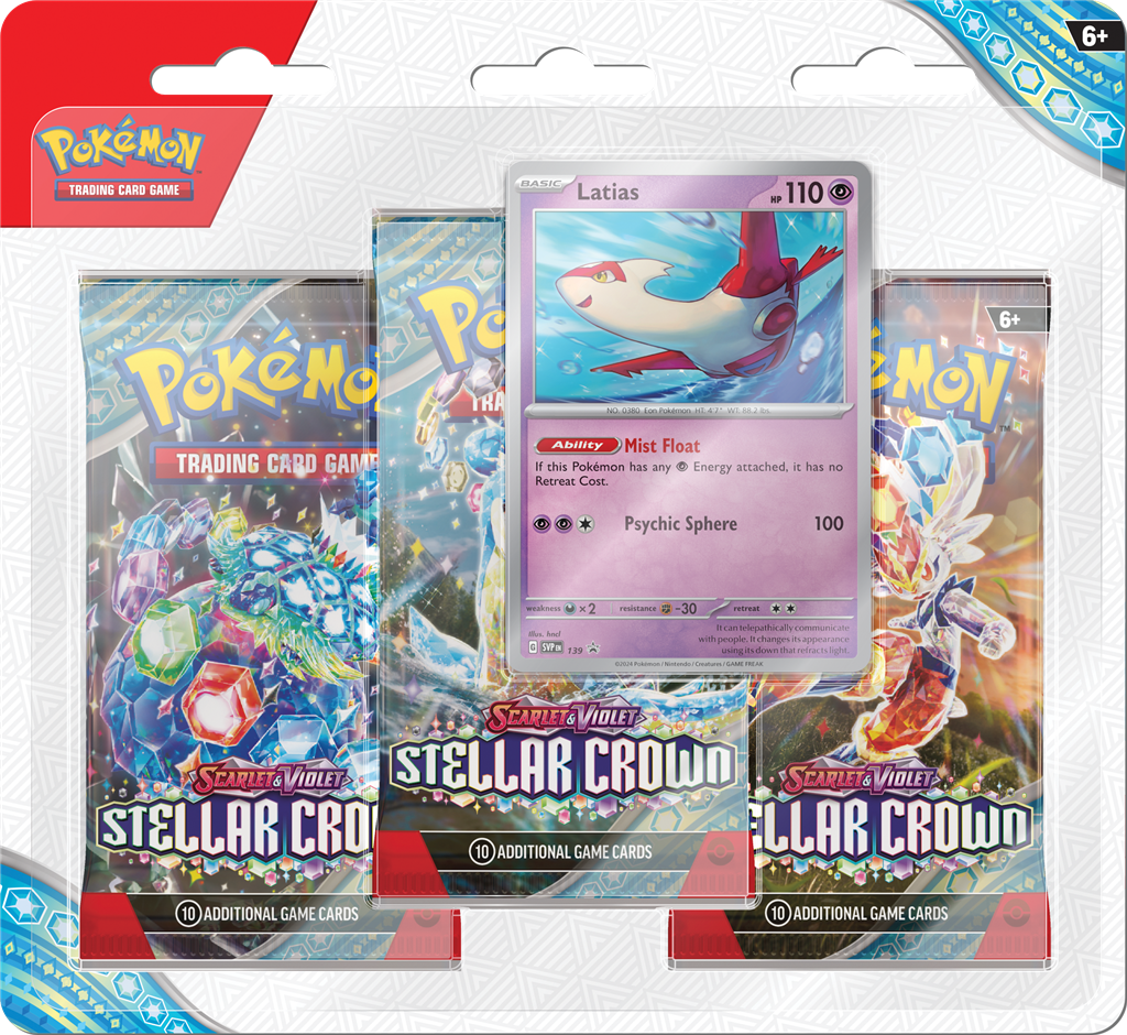 Pokémon Scarlet & Violet Stellar Crown 3 Pack Blister Latias