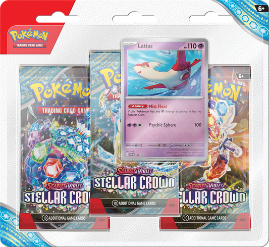 Pokémon Scarlet & Violet Stellar Crown 3 Pack Blister Latias