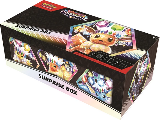 Pokémon Scarlet & Violet Prismatic Evolutions Surprise Box Pre-Order